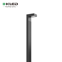 Lumière paysagère à colonne haute en aluminium étanche IP66 de 25 à 50 W, télécommande électrique LED, support externe pour