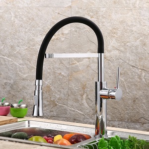 Rubinetto da cucina moderno <span class=keywords><strong>con</strong></span> installazione a incasso, <span class=keywords><strong>doccetta</strong></span> estraibile in rame, monocomando per lavello - Product Image 4