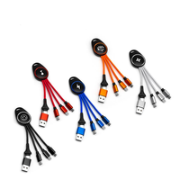 Llavero con Cable de Carga 6 en 1 y Logotipo LED Personalizado |   Cable USB de Carga Rápida Múltiple para Regalos Promocionales