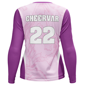 Feuchtigkeitsableitendes Damen-Volleyballshirt mit Langen Ärmeln und Rundhalsausschnitt - Product Image 2