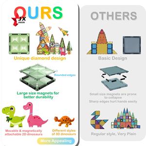 2025 nouvelles idées de produits 100 pièces bloc de construction magnétique <span class=keywords><strong>géant</strong></span> ensemble jouets 3D magique diamant Animal dinosaure carreaux magnétiques pour les enfants - Product Image 5