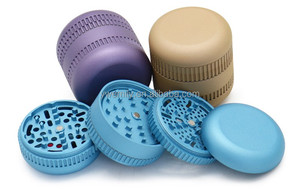 Nouveau moulin à épices et tabac à revêtement peint, à dents spéciales amovibles, avec racloir et brosse, couleurs macaron - Product Image 1