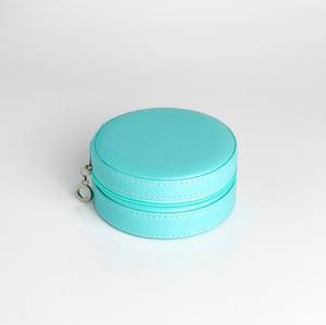 Caja de Joyería de Viaje Redonda de Cuero PU de Alta Calidad, Personalizada con Logotipo, para Collares, Anillos y Pendientes, Ideal para Regalo - Product Image 4