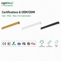 Luminaire linéaire architectural LED en aluminium 1,2 m 2 m 3 m 3CCT 40 W, éclairage suspendu connectable pour salle, bureau, magasin, salle de sport