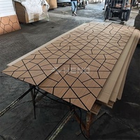 Panneaux acoustiques décoratifs en bois MDF chêne Akupanels, lames plates, insonorisants pour murs