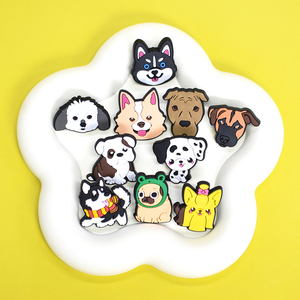 Promotion Cute Cartoon Pet Dog PVC Pin Factory Supplier Badge Brooch with Glitter for Lapel Metal Crafts Product
