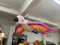 Ballon volant gonflable de couleur rose, 1 ballon oiseau perroquet, décoration pour événement en plein air