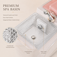 Fauteuil de pédicure électrique avec spa pour les pieds, dossier inclinable massant et bain à remous pour salon de manucure professionnel et équipement de spa beauté