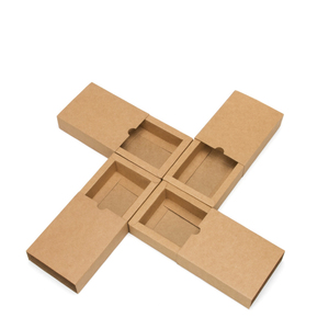 <strong>Brown</strong> Kraft Paper <strong>Gift</strong> <strong>Box</strong> Custom Logo Printed Slide Drawer Style Paper Packaging <strong>Box</strong> for Soap Tea - Product Image 3