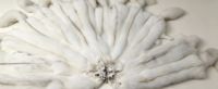 Peaux de renard arctique naturelles et authentiques pour écharpes, châles et vêtements d'extérieur écologiques pour femmes