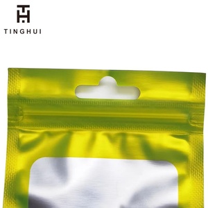 ถุงซิปล็อคฟอยล์อะลูมิเนียมสีสันสดใสพร้อมหน้าใส - ซิปผิวมันเงาแบบปิดผนึกเองได้ สำหรับบรรจุของขวัญ - Product Image 3