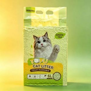 Litière pour chat en tofu super absorbante, parfum naturel, 99% sans poussière, 6L (2,5 kg) - Product Image 1