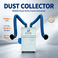 Collecteur de poussière industriel facile à déplacer, équipement de nettoyage de l'air pour la découpe laser, le soudage et le meulage, en stock.