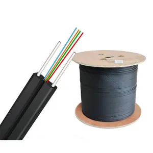 $24/km 2 4 6 8 Core G.657A2 Ftth Fiber Optic Drop Cable 1.0Mm Galvanized Steel Wire Lszh Sheath