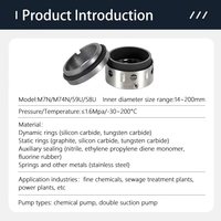 Vente en gros OEM : Joint mécanique haute température 59U SIC TC en graphite, joints mécaniques équilibrés pour pompes chimiques