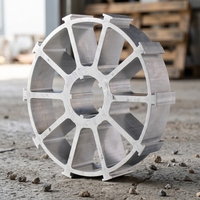 Perfil de Aluminio Circular Reforzado Radial de Gran Diámetro, Disco Irregular de Aluminio con Acabado Fresado para Ventilador