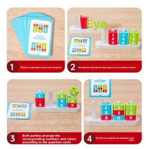 Juegos <span class=keywords><strong>de</strong></span> <span class=keywords><strong>Mesa</strong></span> <span class=keywords><strong>de</strong></span> Madera Montessori para Preescolar, Bloques <span class=keywords><strong>de</strong></span> Apilamiento, Lógica, Conteo, Juguetes Educativos <span class=keywords><strong>de</strong></span> Matemáticas para Niños - Product Image 3