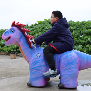 Scooter Eléctrico Infantil con Forma <span class=keywords><strong>de</strong></span> Dinosaurio Morado para Exteriores, con Asiento Seguro y Brillante, para <span class=keywords><strong>Alquiler</strong></span> <span class=keywords><strong>en</strong></span> Parques Infantiles - Product Image 1