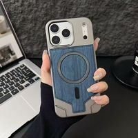 Étui de téléphone étanche et antichoc en TPU+PC avec logo personnalisé en gros pour 15 16 17 Pro Max, support magnétique, électroplaqué