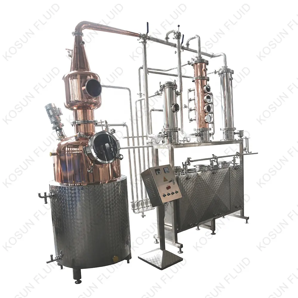 KOSUN Alambique-Destilador de Alcohol de 100l, equipo de destilación de llave de giro con columna, usado para casa, restaurante y Pub
