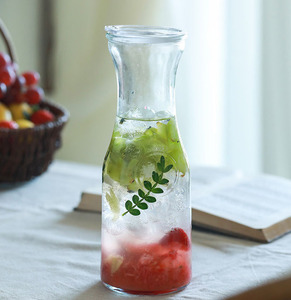 34 oz cuisine 1 litre <span class=keywords><strong>carafe</strong></span> en verre facile <span class=keywords><strong>à</strong></span> verser bouteille conteneurs pour boisson pichet <span class=keywords><strong>carafe</strong></span> <span class=keywords><strong>à</strong></span> <span class=keywords><strong>vin</strong></span> et verres <span class=keywords><strong>à</strong></span> jus <span class=keywords><strong>avec</strong></span> couvercle en plastique - Product Image 3