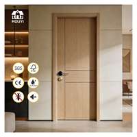 Puerta Interior Moderna para Habitaciones de Hotel, Puerta de Dormitorio, Puertas de WPC para Hoteles y Apartamentos