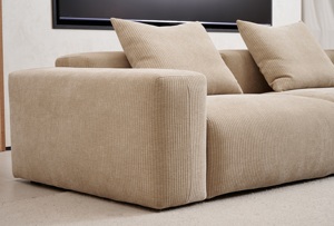 Ensemble de canapés inclinables 3 places de luxe moderne, meubles de maison rembourrés en éponge pour salon et chambre à coucher - Product Image 2