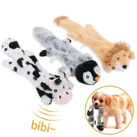 Jouets interactifs pour chiens sans rembourrage, en tissu doux, durable et écologique, jouet à mâcher en peluche sans rembourrage, 2 haut-parleurs pour chiots