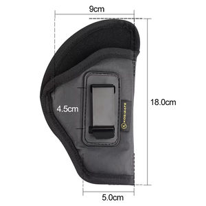 Iwb Verborgen Draagtas Lederen Pistoolholster Met Metalen Clip Snel Trekken In De Tailleband Zacht Materiaal Tactische Pistoolhouder Jagen - Product Image 6