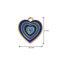 Épingles de revers personnalisées en émail, breloques de chaussures colorées en forme de cœur, pendentifs multicouches élégants, ensemble d'accessoires de décoration en métal