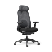 Chaise de bureau pivotante en maille respirante avec accoudoirs 4D, chaise de conférence moderne pour personnel
