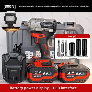 Clé à chocs industrielle 21V 1000N en cuivre pur sans balais, rechargeable avec batterie au lithium, fréquence d'impact 3500 - Product Image 5