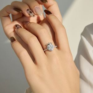 Dylam Elegance <b>Dainty</b> High Jewelry 925 Silver Rhodium Plated Eternity Band Heart Love Crown 5A Zirconia Fine Jewelry Women <b>Rings</b> - Product Image 3