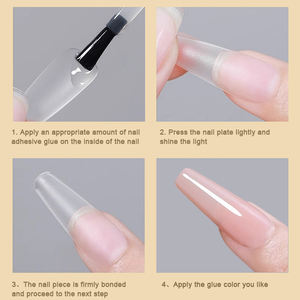 Diseño personalizado etiqueta privada al por mayor coreano 3D cuadrado largo hecho a mano acrílico suave Gel prensa en las <span class=keywords><strong>uñas</strong></span> - Product Image 5