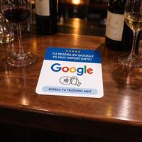 Autocollant NFC Google Review en espagnol, étiquettes NFC en PVC imperméables, logo personnalisé imprimé pour utilisation sur les comptoirs de magasin