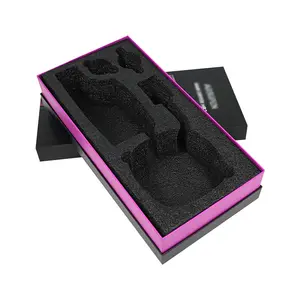Couvercle et base sur mesure boîte-cadeau pliante portable boîte à chaussettes en carton emballage rose de soutien-gorge de lingerie pour bikini