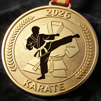 Médailles de sport personnalisées en métal avec logo du fabricant pour le judo, le karaté, la boxe, le taekwondo