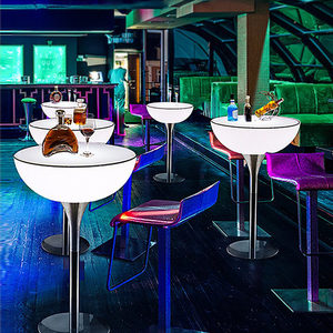 Hotel de lujo fiesta LED brillante cóctel muebles iluminados iluminar sillas de mesa - Product Image 3