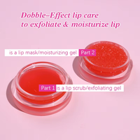 Baume à lèvres et exfoliant pour les lèvres 2 en 1 à la fraise, saveur naturelle de fruits, marque privée OEM