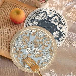 Napperon rond élégant pour jardin, 14 cm, style américain, isolant thermique, lavable, pour salle à manger - Product Image 3