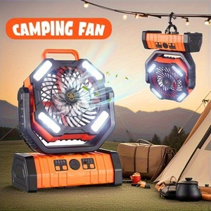Rechargeable Fan 20000mAh Portable Camping Fan with LED <b>Light</b> USB Outdoor Camping Fan for Tents Picnics Travel Fishing Beaches - Product Image 4