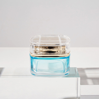 Ensemble de flacons et pots en verre transparent mat luxueux personnalisés 40/100/120 ml avec pompe, stock disponible, logo imprimable, emballage cosmétique