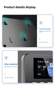 สำหรับเครื่องบันทึกเวลาด้วยลายนิ้วมือแบบไบโอเมตริกซ์ ZK3960 เครื่องอ่านบัตรพนักงาน เครื่องจดจำลายนิ้วมืออัจฉริยะ - Product Image 2
