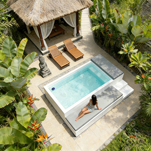 Piscina Elevada de Fibra de Vidrio de Lujo, Tamaño Completo, para Patio, Fácil de Montar, Resistente a Grietas, Ideal para Padres e Hijos, Suministro al por Mayor - Product Image 1