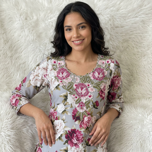 Vestido Thobe Dubai Mukhawar con Bordado Floral y Cuentas, Ropa de Noche Elegante y Modesta para Ramadán y Eid - Product Image 3