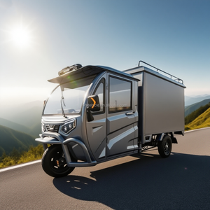 BHBFB160 Электрический трехколесный велосипед с закрытым мобильным скутером 100 км большой дальности колеса Электрический трайк 2500 Вт с кондиционером - Product Image 4