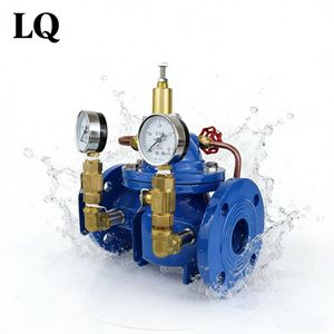 200x Pilot Type Hydraulische Druk Reduceerventiel Verstelbare Gietijzeren Waterregelklep Dn100 - Product Image 1