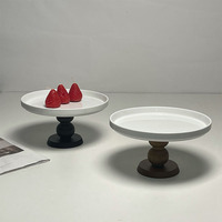 Présentoir à Gâteau Circulaire en Céramique Style Vintage Français, Compatible Micro-ondes, Assiette de Présentation pour Desserts, Cupcakes, Fruits, Mariages et Fêtes, Modèle Chine