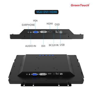 Greentouch 13.3 inch siêu mỏng màn hình cảm ứng dễ dàng hoạt động HD VGA hd-mi DC DVI giao diện không thấm nước chứng nhận 1920x1080 - Product Image 4