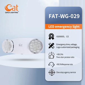 Lampe d'urgence à double tête réglable 3 heures, boîtier ABS certifié CE, 2*3W LED rechargeable - Product Image 1